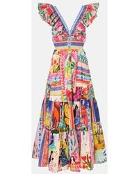 CAMILLA - Tiered Dress With Neck Frill Roeqiyas Realm - Lyst