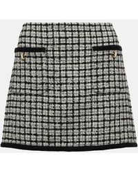 Miu Miu - Checked Boucle Miniskirt - Lyst