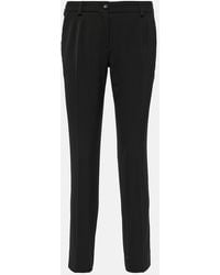 Dolce & Gabbana - Low-Rise Wool-Blend Slim Pants - Lyst