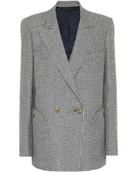 Blazé Milano Blazer Everynight en lin à carreaux - Noir