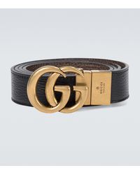 Gucci Cinturon reversible de piel - Negro