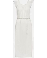 Velvet - Vestido Midi Justine De Gasa De Algodon - Lyst