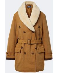 Polo Ralph Lauren - Shearling-Trimmed Cotton Coat - Lyst