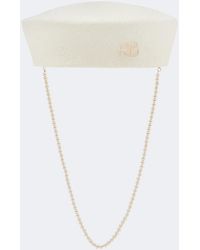 Ruslan Baginskiy - Faux-Pearl Straw Hat - Lyst
