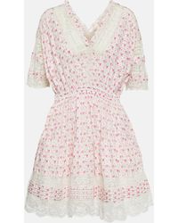 LoveShackFancy - Newton Cotton Mini Dress - Lyst