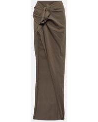 Rick Owens - Drkshdw Gathered Cotton Maxi Skirt - Lyst