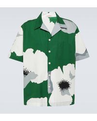 Valentino - Floral Cotton Poplin Bowling Shirt - Lyst