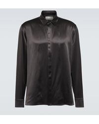 Saint Laurent - Yves Silk Satin Shirt - Lyst