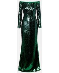 Elie Saab - Sequined Off-Shoulder Gown - Lyst