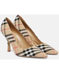 Burberry - Pumps Dame 90 Check Aus Canvas - Lyst