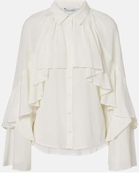Veronica Beard - Demaris Ruffled Silk-Blend Blouse - Lyst