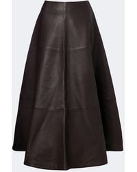 Altuzarra - Varda Leather Midi Skirt - Lyst