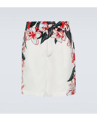 Valentino - Floral Silk Tailored Shorts - Lyst