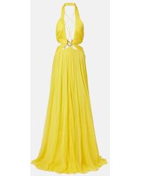 Roberto Cavalli - Cutout Silk Chiffon Gown - Lyst