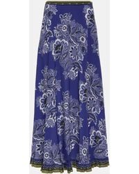 Etro - Floral Silk Maxi Skirt - Lyst