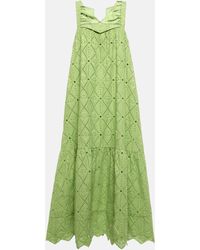 Dorothee Schumacher - Embroidered Cotton-blend Maxi Dress - Lyst