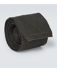 Tom Ford Exclusive To Mytheresa – Knitted Silk Tie - Grey