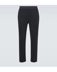 Moncler - Cotton-Blend Fleece Sweatpants - Lyst