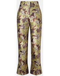 ALÉMAIS - Citron Floral Cropped Pants - Lyst
