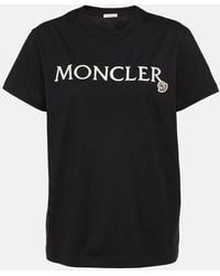Moncler - Camiseta de con logotipo bordado - Lyst