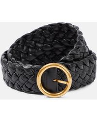 Bottega Veneta - Foulard Intreccio Leather Belt - Lyst
