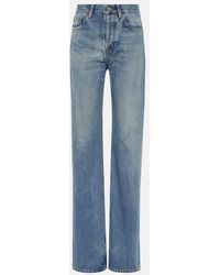 Saint Laurent - High-Rise Straight Jeans - Lyst