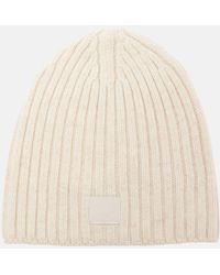 Acne Studios - Face Ribbed-Knit Wool Beanie - Lyst