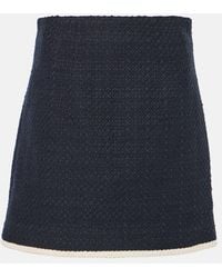 Veronica Beard - Mini-Jupe Roman En Tweed De Coton Melange - Lyst