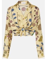 Versace - Printed Silk Twill Shirt - Lyst