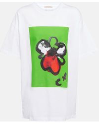 Christopher Kane - T-Shirt aus bedruckter Baumwolle - Lyst