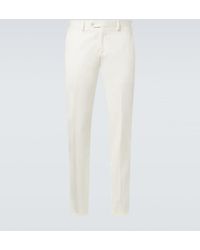 Lardini - Mid-Rise Cotton Slim Pants - Lyst