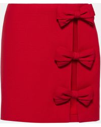 Valentino - Mini-jupe en Crepe Couture - Lyst