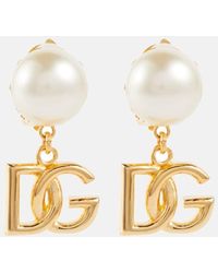 Dolce & Gabbana - Hängeohrringe Mit Dg - Lyst