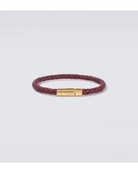 Tom Ford - Pulsera De Piel Trenzada Con Logo - Lyst