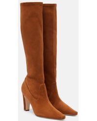 Manolo Blahnik - Pavisco Suede Knee-High Boots - Lyst