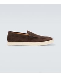 Brunello Cucinelli - Herringbone Suede Loafers - Lyst