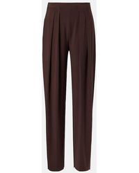 Norma Kamali - High-Rise Jersey Wide-Leg Pants - Lyst