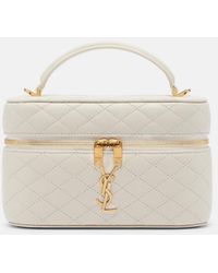 Saint Laurent - Gaby Mini Quilted Leather Vanity Bag - Lyst