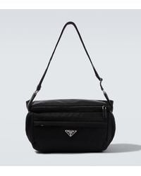 Prada - Re-Nylon Leather-Trimmed Shoulder Bag - Lyst