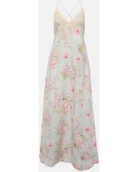 Zimmermann - Halliday Lace-Trimmed Floral Maxi Dress - Lyst