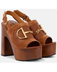 Gucci - Platform Sandal With Horsebit, Size 35 It - Lyst