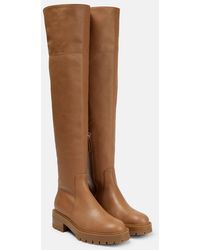 Aquazzura - Whitney Leather Over-the-knee Boots - Lyst