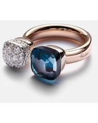 Pomellato - Nudo 18Kt Ring With Topaz And Diamonds - Lyst