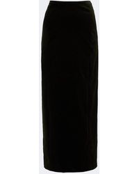 Jil Sander - Cotton Velvet Maxi Skirt - Lyst