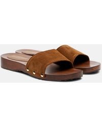 Gianvito Rossi - Riviera Suede Slides - Lyst