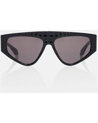 Alaïa - Lettering Logo Flat-Top Sunglasses - Lyst