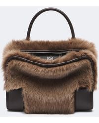 Loewe - Amazona 180 Medium Shearling Top-Handle Bag - Lyst