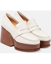 Gabriela Hearst - Augusta Leather Platform Loafers - Lyst