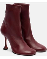 AMINA MUADDI - Iris 95 Leather Ankle Boots - Lyst