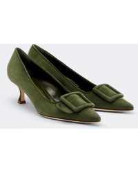 Manolo Blahnik - Maysale Suede Pumps - Lyst